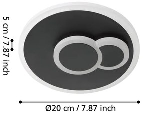 Eglo 30659 - Plafoniera LED CADEGAL LED/7,8W/230V d. 20 cm nero