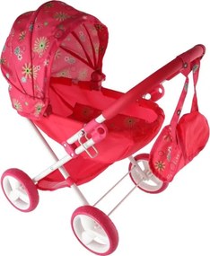 Passeggino per bambole rosso