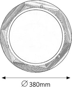 Brilagi - Plafoniera ORBIS 2xE27/60W/230V Ø 38 cm in pino