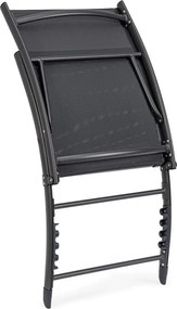 Sdraio da giardino color antracite in metallo regolabile/pieghevole Taylor – Bizzotto