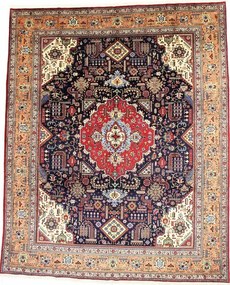 Tabriz Tappeto persiano 300x370 Blu (Iran) Tessuto A Mano