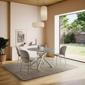 Tavolo da pranzo rotondo con piano in ceramica ø 119,5 cm Talia – Marckeric