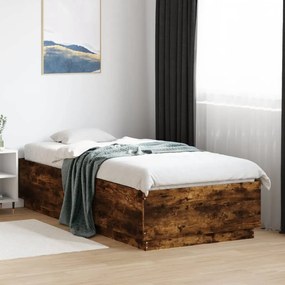 Giroletto con luci led rovere fumo 100x200 cm legno multistrato