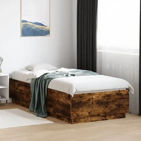 Giroletto con luci led rovere fumo 100x200 cm legno multistrato