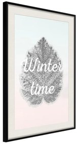 Poster  Winter Leaf  Cornice Quadri Cornice nera con pass-partout, Larghezza x Altezza Home decor 20x30