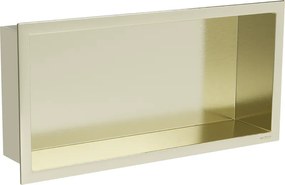 Mexen X-Wall-R mensola incassata con flangia 45 x 20 cm, oro spazzolato - 1950452010