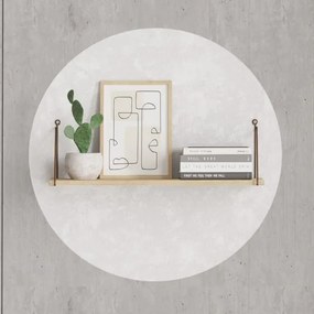 Mensola A Parete 72x20x20 Cm Stile Industrial Armoni Rovere