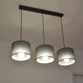 Lampadario a cavo ALBA 3xE27/15W/230V grigio