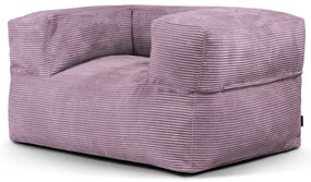 Puof a sacco viola con rivestimento in velluto a coste MooG – SLOWDOWN