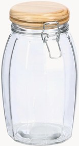 Set di 12 barattoli con coperchio in legno di pino Swing