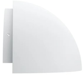 Applique Curva Monodirezionale con base E27, IP54 Bianca - Serie BRINA Base E27