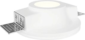 Portafaretto Rotondo Ø130x55mm GU10 in Gesso Pitturabile