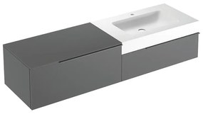 Mobile sottolavabo e lavabo Ginevra per vasca a destra grigio basalto L 170 x H 36 x P 51 cm