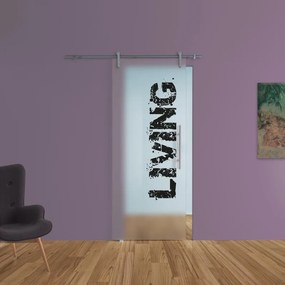 Porta scorrevole Living in alluminio multicolore, L 88 x H 215 cm, con binario Ermes Reversibile