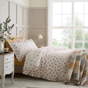 Biancheria da letto singola bianca 135x200 cm Frill Ditsy Floral - Catherine Lansfield