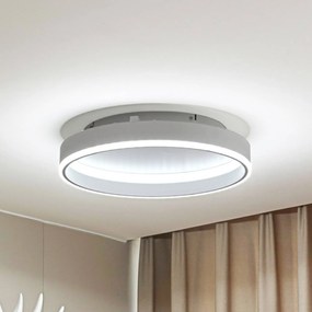 Lindby Smart LED plafoniera Yasmen, bianco, metallo, CCT, Tuya