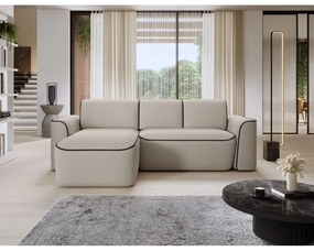 Divano angolare beige (con penisola a sinistra/con chaise lounge) e rivestimento in bouclé Ume – ELTAP