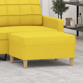 Poggiapiedi Giallo Chiaro 70x55x41 Cm İn Tessuto /