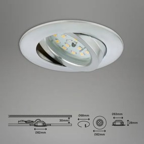 Briloner 7296-019 - Lampada LED da incasso per bagni LED/6,5W/230V IP23