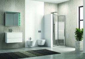 Porta doccia 90 cm a libro vetro serigrafato altezza 180cm KM4000S - KAMALU