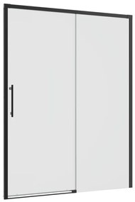 Porta doccia scorrevole Remix2 L 140 x H 195cm, Sp. 5 mm in vetro profilo nero
