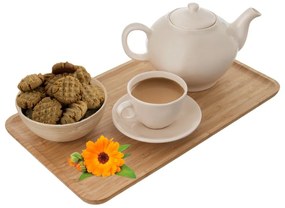 Vassoio da portata marrone in legno di bambù , 25 x 44 cm - Orion