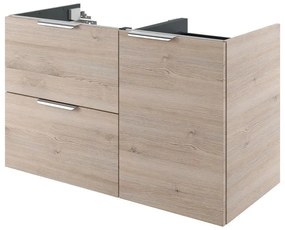 Mobile da bagno sotto lavabo Neo  L 105 x H 64 x P 48 cm 2 cassetti 1 anta, lavabo non incluso