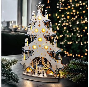 Solight 1v282 - Decorazione natalizia LED LED/2xAA/bianco caldo albero