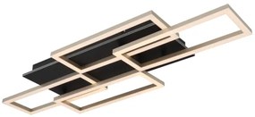 Globo 67359-40A - JEFFRY Lampada da soffitto dimmerabile a LED 40W/230V 32,5x87,5 cm nero + telecomando