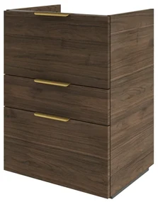 Mobile da bagno sotto lavabo SENSEA Neo lucido L 60 x H 84 x P 48 cm 3 cassetti, lavabo non incluso