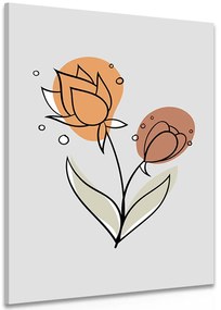 Quadro su tela – Fiore minimalista No3