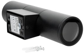 Applique da esterno 2xGU10/35W/230V IP54 arrotondato nero