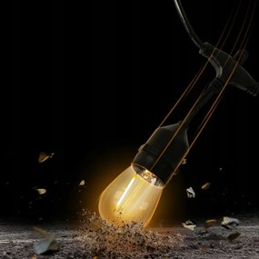 Catena decorativa LED per esterni 30xE27/1W/230V 16,44 m IP44 nera