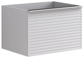 Mobile da bagno sospeso sotto lavabo L 60 x H 40 x P 45.5 cm bianco laccato opaco, 1 cassetto Pixel stripes