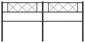 Testiera in Metallo Nero 180 cm