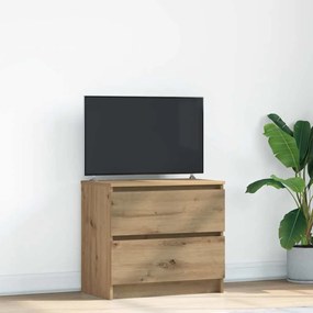 Mobile Tv Rovere Artigianale 60x35x54 Cm İn Legno Multistrato /