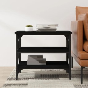 Tavolino nero 55x38x45 cm in legno multistrato