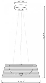 Deko-Light 342031 - Lampadario a sospensione con filo FILO 3xE27/60W/230V diametro 39 cm argento