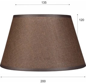 Paralume di ricambio ANTONIO E14 120x200 mm marrone