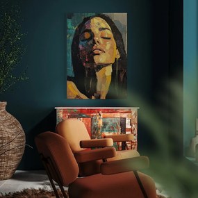 Quadro con elementi dipinti a mano 70x100 cm Vivian – Styler