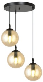 Lampadario a sospensione COSMO 3 BLACK MIODOWY PREMIUM