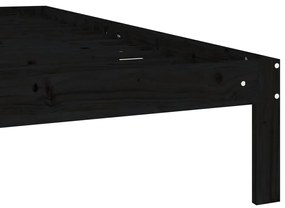 Giroletto Nero in Legno Massello di Pino 100x200 cm