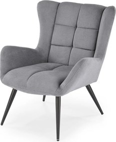 Poltrona Byron in tessuto grigio - H92 cm