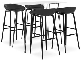 Set Da Bar 5 Pz Bianco E Nero /