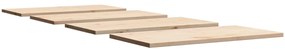 Piani tavolo 4 pz 100x50x2,5cm rettangolare legno massello pino