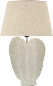 Lampada da tavolo color crema con paralume in tessuto (altezza totale 63 cm) Ester – Mauro Ferretti