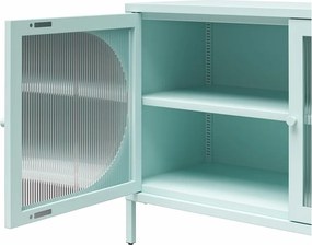 Vetrina in metallo azzurra 100x64x40 cm Luna - Støraa