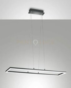 Bard sospensione antracite l.92x32cm a led 3000k - 52w - 5180 lm di...