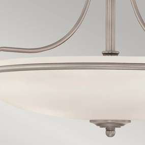 Lampadario Contemporaneo Griffin Metallo Nichel Antico 4 Luci E27