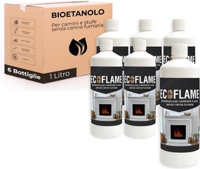 Bioetanolo 6 Litri Combustibile Ecologico per Camini Caminetti Biocamini...